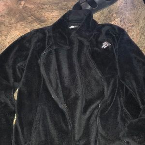 North Face black Zip up Jacket